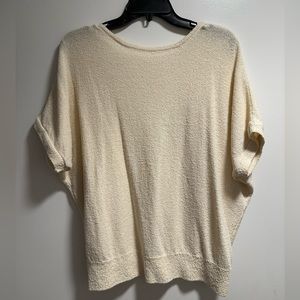 Anthropologie short sleeve off-white knit